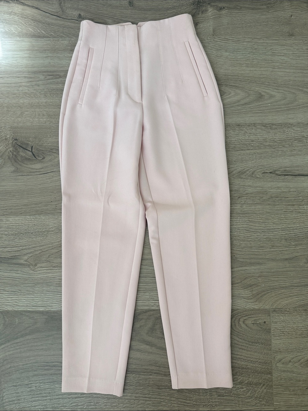 Zara Tailored High-Waist Pink Women's Trousers